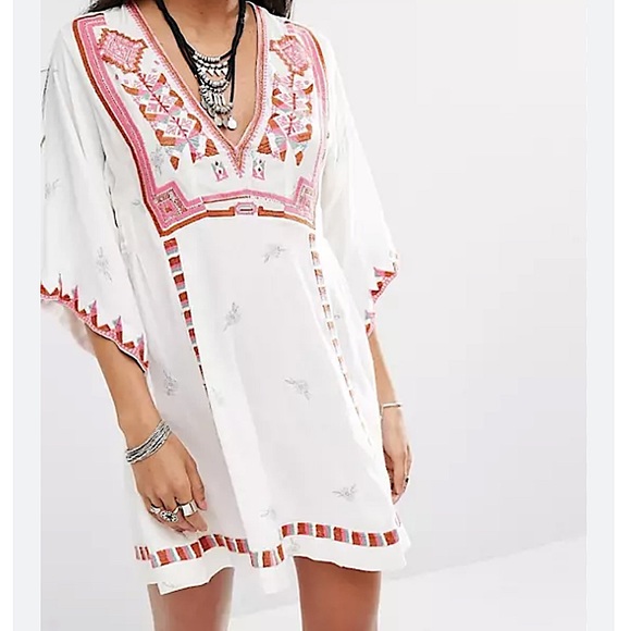 Free People tulum embroidery smock dress - Picture 2 of 6